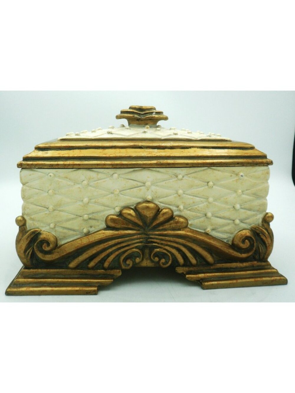 Hollywood Regency Style Weighted Ornate Jewelry Valet Dresser Box